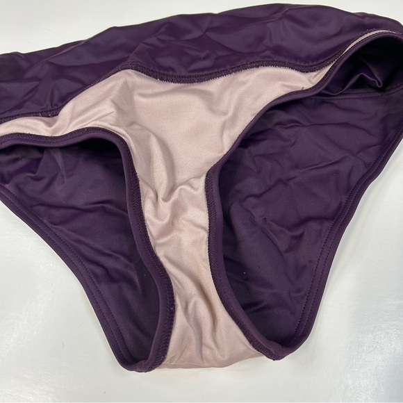 Victorias Secret Size XS Foldover Cheeky Bikini Bottoms Solid Purple 6UB #3586 - Picture 5 of 6